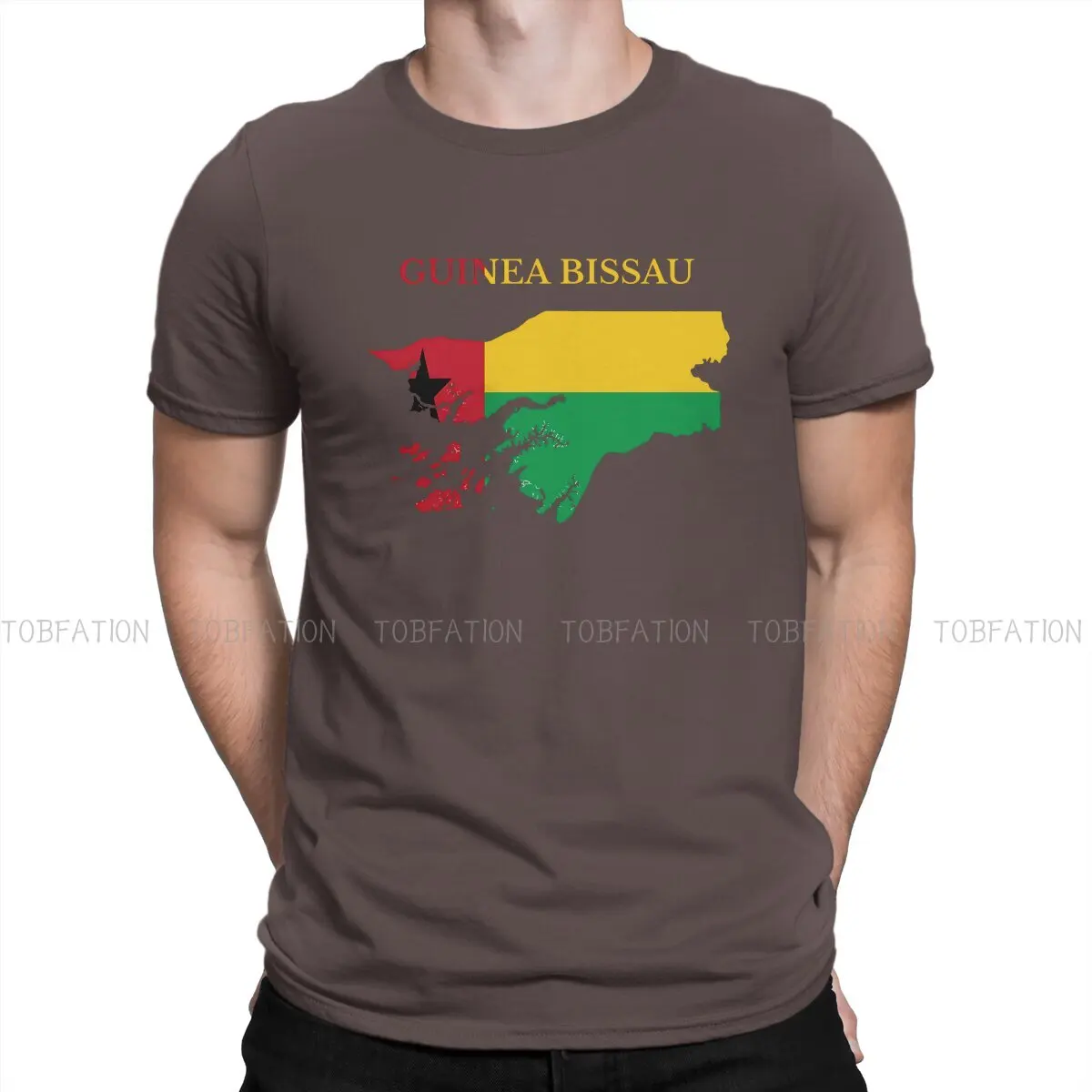 Guinea Crewneck TShirts Bissau Map Flag Print Homme T Shirt New Trend Clothing Size S-6XL