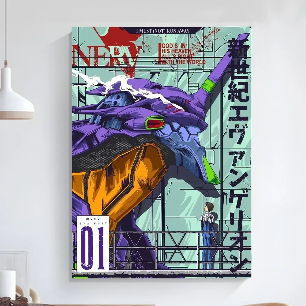 G-Genesis Poster Art Self-adhesive Art Small Poster HD Quality Wall Art Painting Study Wall Decoration N-NeonS E-Evangelion