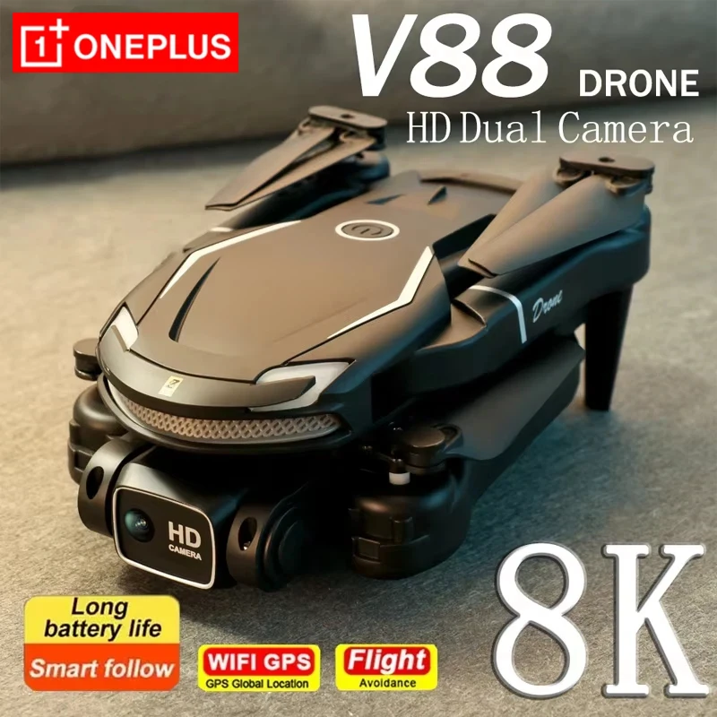 Oneplus V88 Drone 8KHD 5G Professional HD Dual Camera Aerial Photography Remote Control Aircraft Quadcopter Toy Drone
