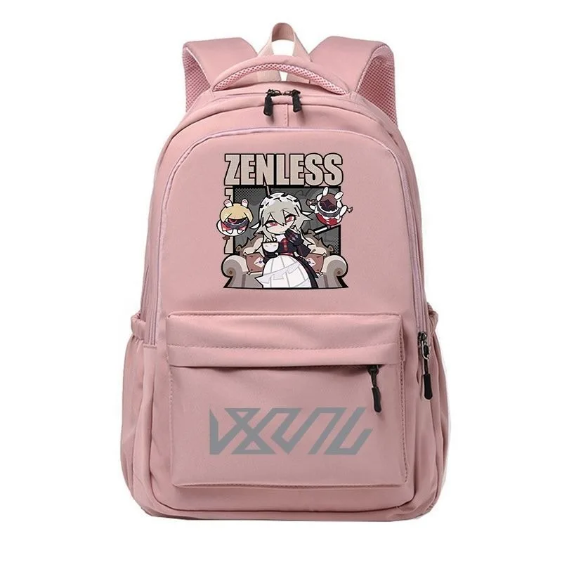 

Breathable mesh, 32×46×16cm Black White Blue Pink, Zenless Zone Zero, Student Kids Teens School Bags, Anime Backpacks Girls Boys