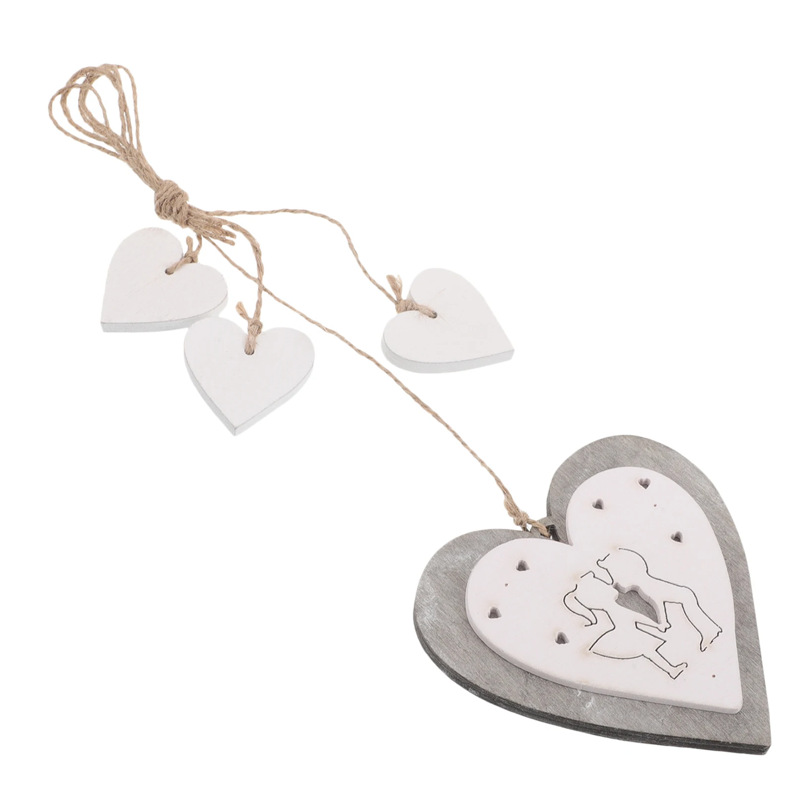 

Wooden Peach Heart Pendant Girly Car Decor Accessories Interior Women's Ornaments Crafts