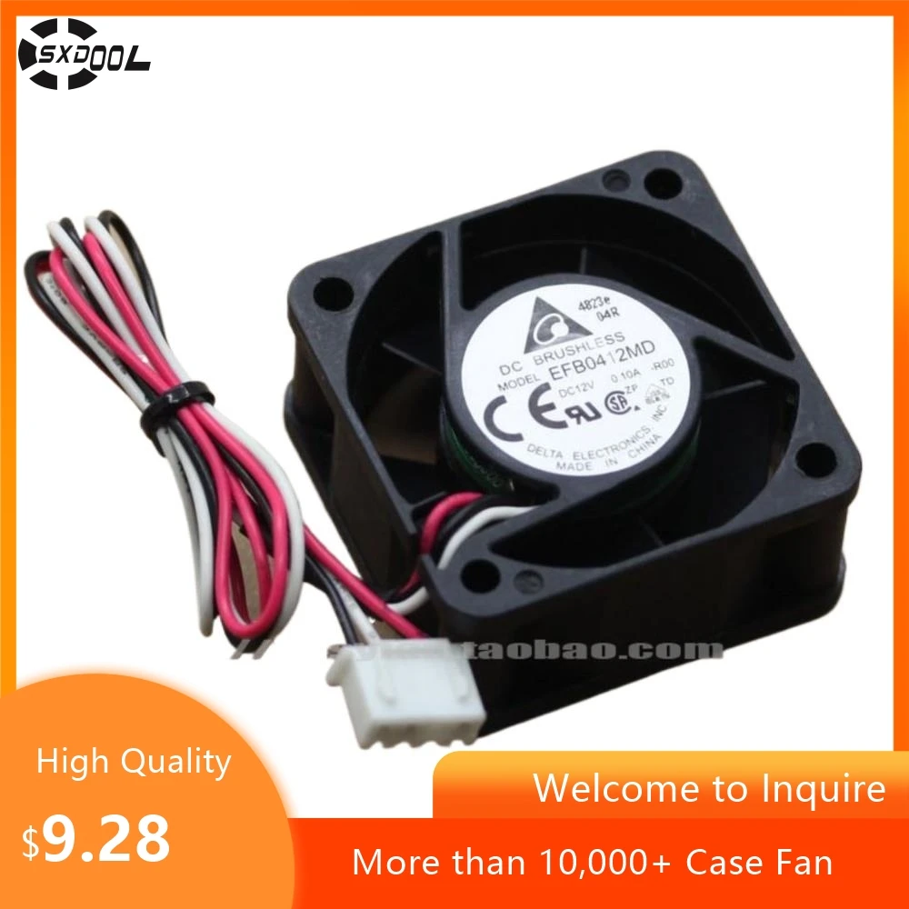 40mm 4020 Fan For Delta EFB0412MD-R00 40x40x20mm 12V 0.1A Dual Ball 6300RPM Stall Alarm Cooling Fan