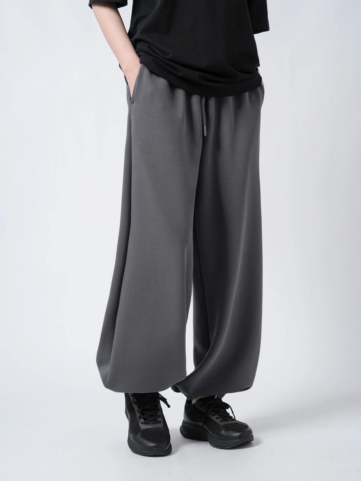 

Heavyweight Lazy Sle Drapey Sweatpants Loose Cuffed Spring American Casual Sport Long Trousers Men Women Pants