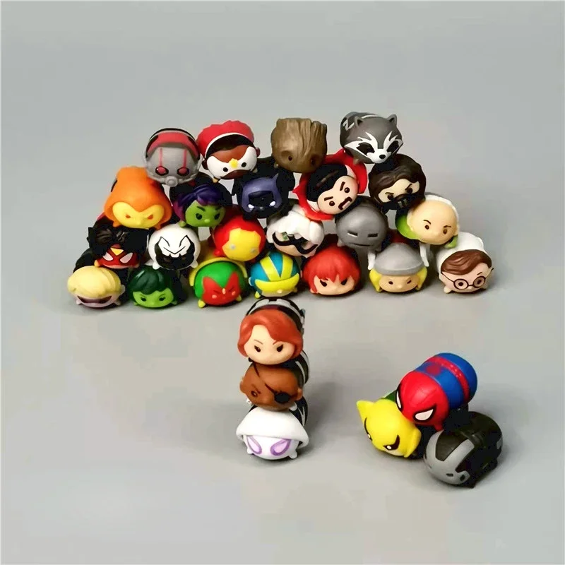 Marvel TSUM The Avengers Spider-Man Hulk Iron Man Action Figures Disney Mini Dolls Mickey Minnie Q Version Model Toys Kids Gifts