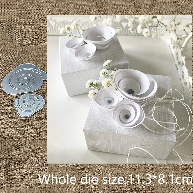 

New Design Craft Metal stencil mold Cutting Dies rolling flower decoration scrapbook die cuts Album Paper Card Craft Embossing