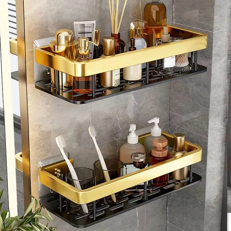 Bathroom Shelving No-Punch Bathroom Bath Toilet Toilet Wash Counter Wall Mounted Storage Shelf