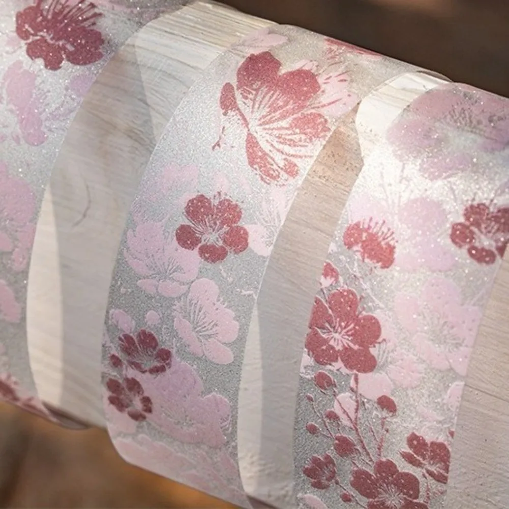 Decorative Adhesive Flowers Bloom Series Tape Japanese Stickers Masking Tapes Floral Landscape Tape Floral Patterns