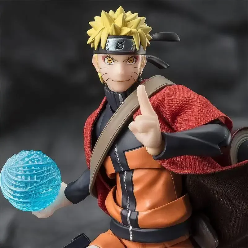 Bandai SHF Naruto Uzumaki Naruto Xianshi Mode Konoha Savior Figure Model Collection Toy Gift Character Model Toy Gift Collection