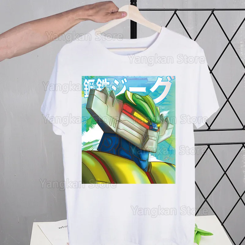 80s Mecha Anime Kotetsu Jeeg Casual Short Sleeve The Avenger Steel Jeeg Robot Manga Tshirt Manga Unisex T-shirt Tees