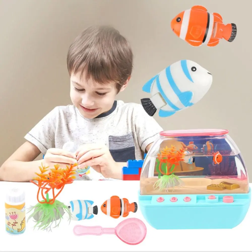 

Plastic Simulation Aquarium With Lights Music Puzzle Toy Electronic Pet Toys Early Education Storytelling Machine