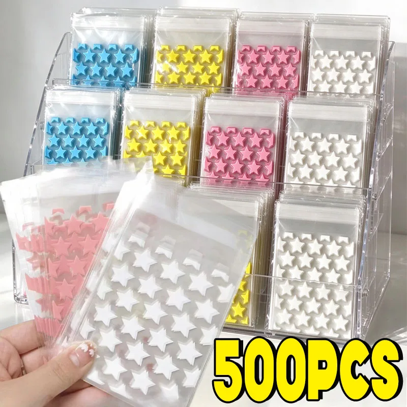 500pcs Star self-adhesive Bag Essential Bag For Card Packaging Card Sleeve Gift Packaging Bags Jewelry Packaging Bag
