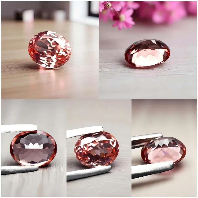 Lab Grown Padparadscha Red Lotus Color Oval Shape VVS1 for Advanced Charms Jewelry Making Materials with Certificate Wholesale 5