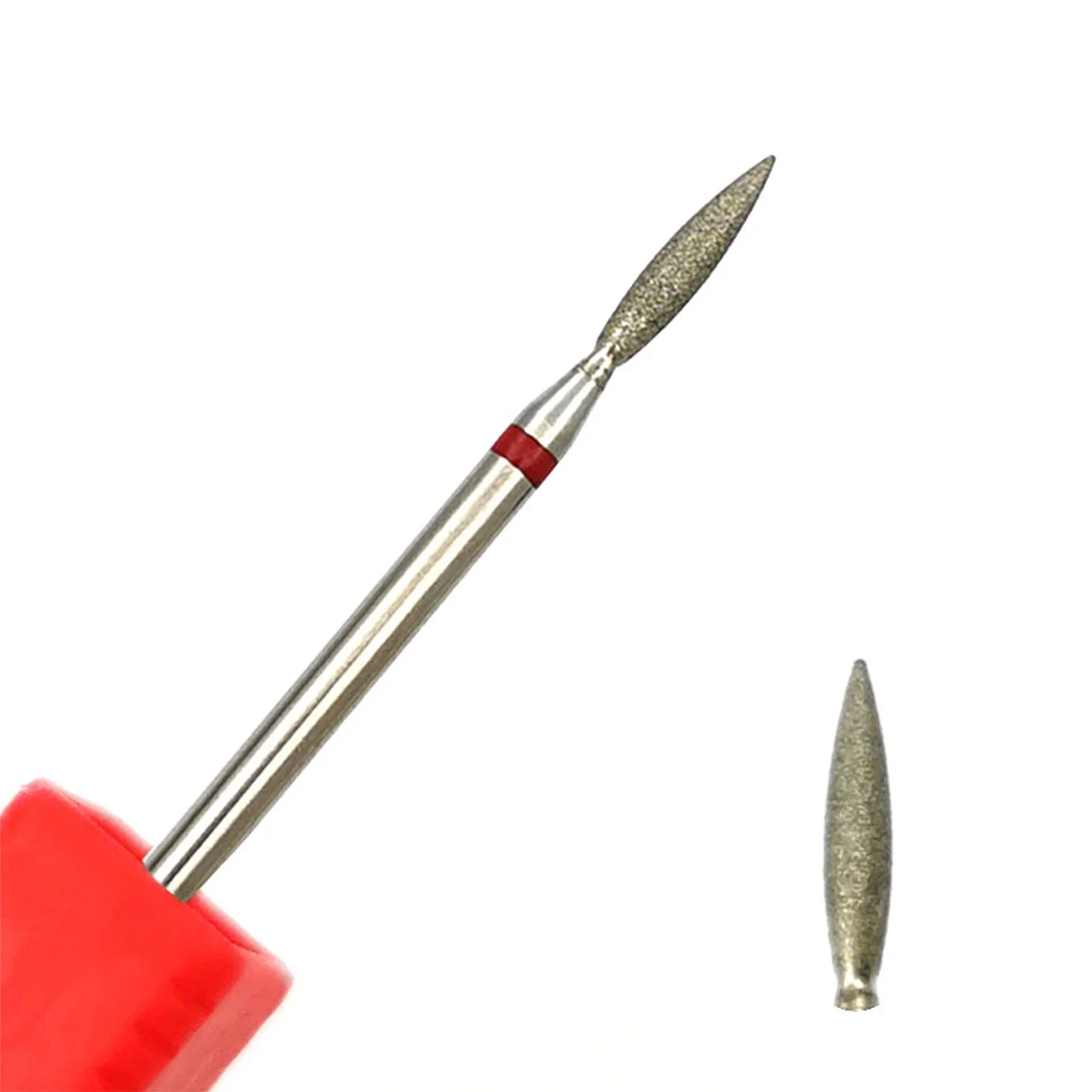 

Fine Diamond Nail Drill Bits Cone Shape Russian Mills Cuticle Clean Burr Electric Manicure Drills Nails Accessories