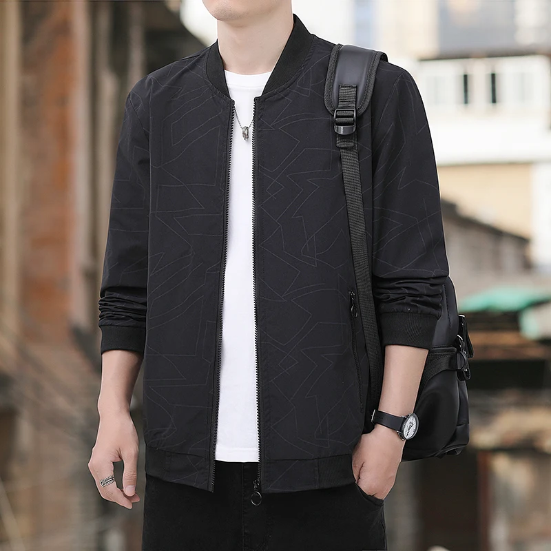 

Baseball Uniform Men's Outerwear Spring Fall 2024 New Gowns Stand Collar Slim Fit Casual Youth Jacket Top