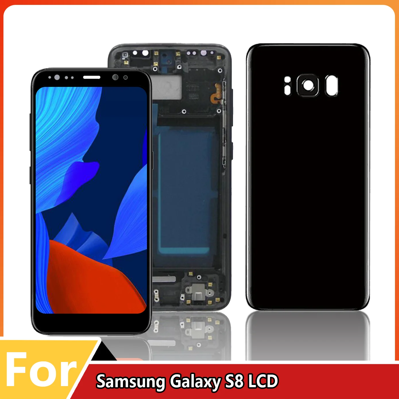 TFT Screen For Samsung Galaxy S8 G950 G950F G950U LCD Display and Touch Screen With Frame Digitizer Assembly