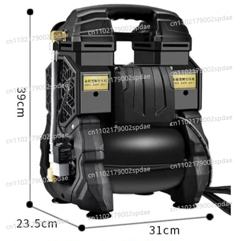1081 Brushless Variable Frequency Air Compressor - Portable Oil-Free Silent Pump for Woodworking & Spray Painting