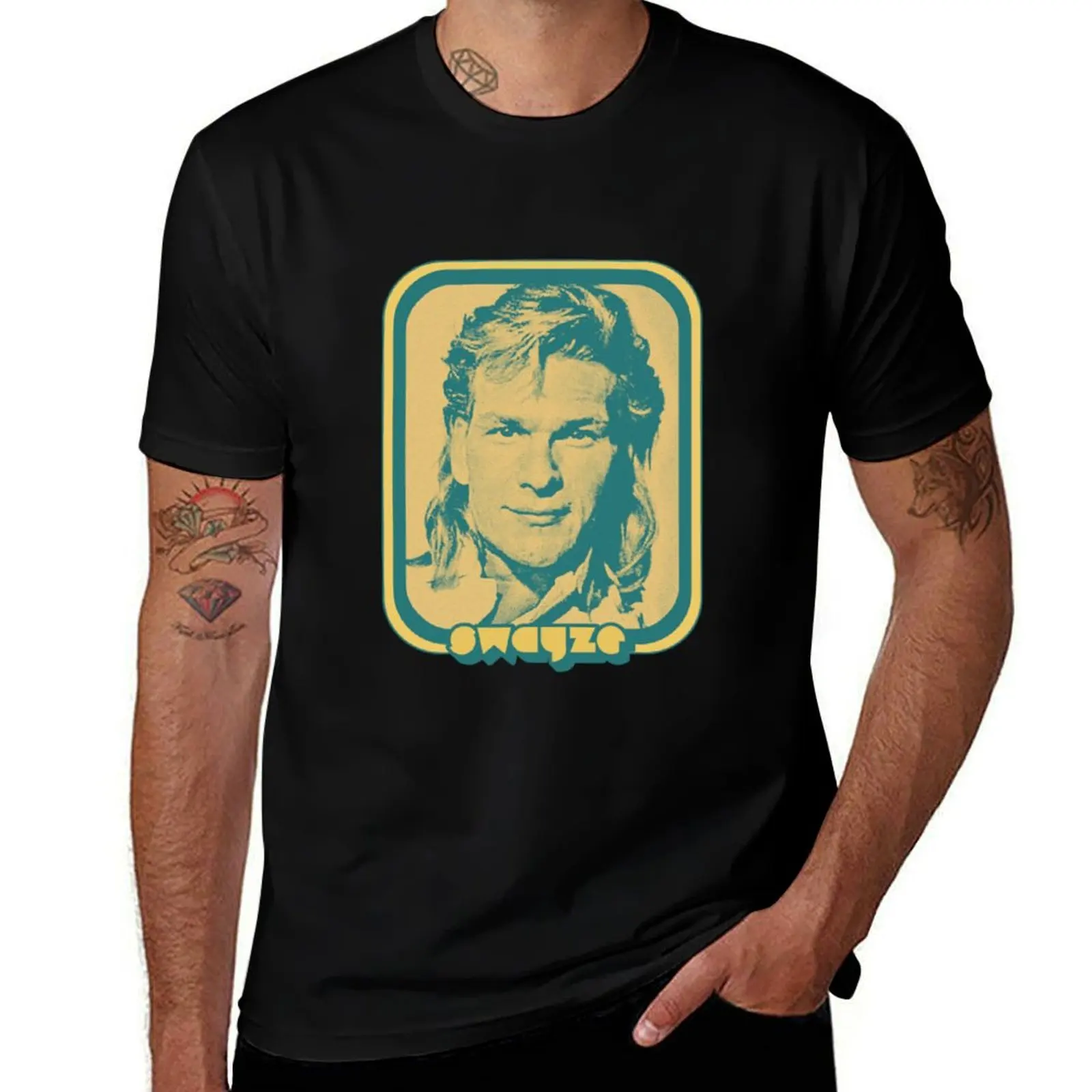 Patrick Swayze T-Shirt Big and Tall Casual T-Shirt