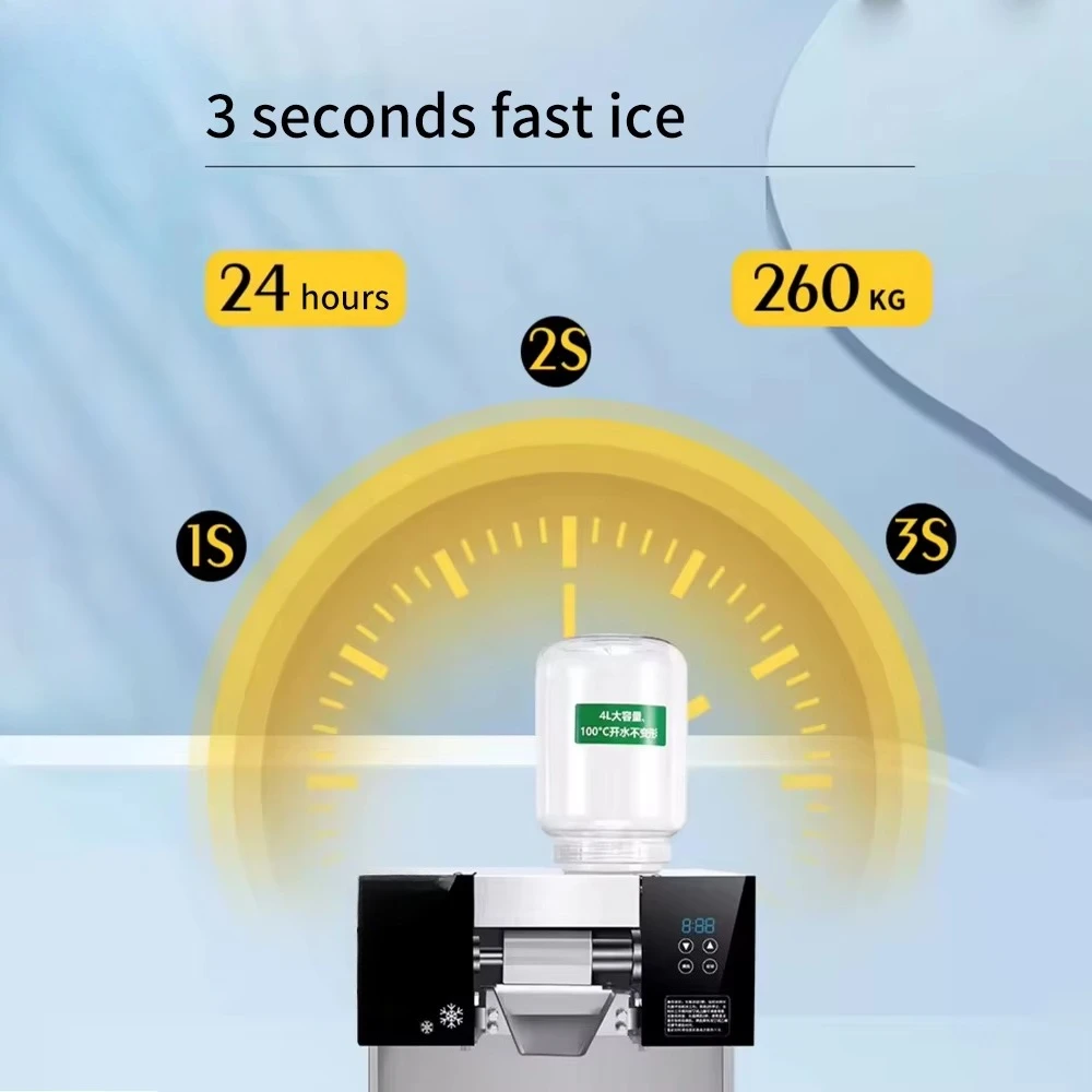 Snow Ice Machine Smoothie Ice Crusher Hot Sale Commercial Water Cooling Snowflake Ice Maker Shaver Machine Bingsu