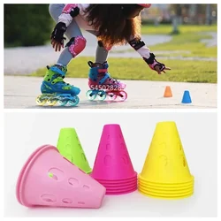 10 Pcs Hollow Windproof Roller Skating Pile Skate Marking Training Road Cone Skating Post Soccer Football Rugby Sports