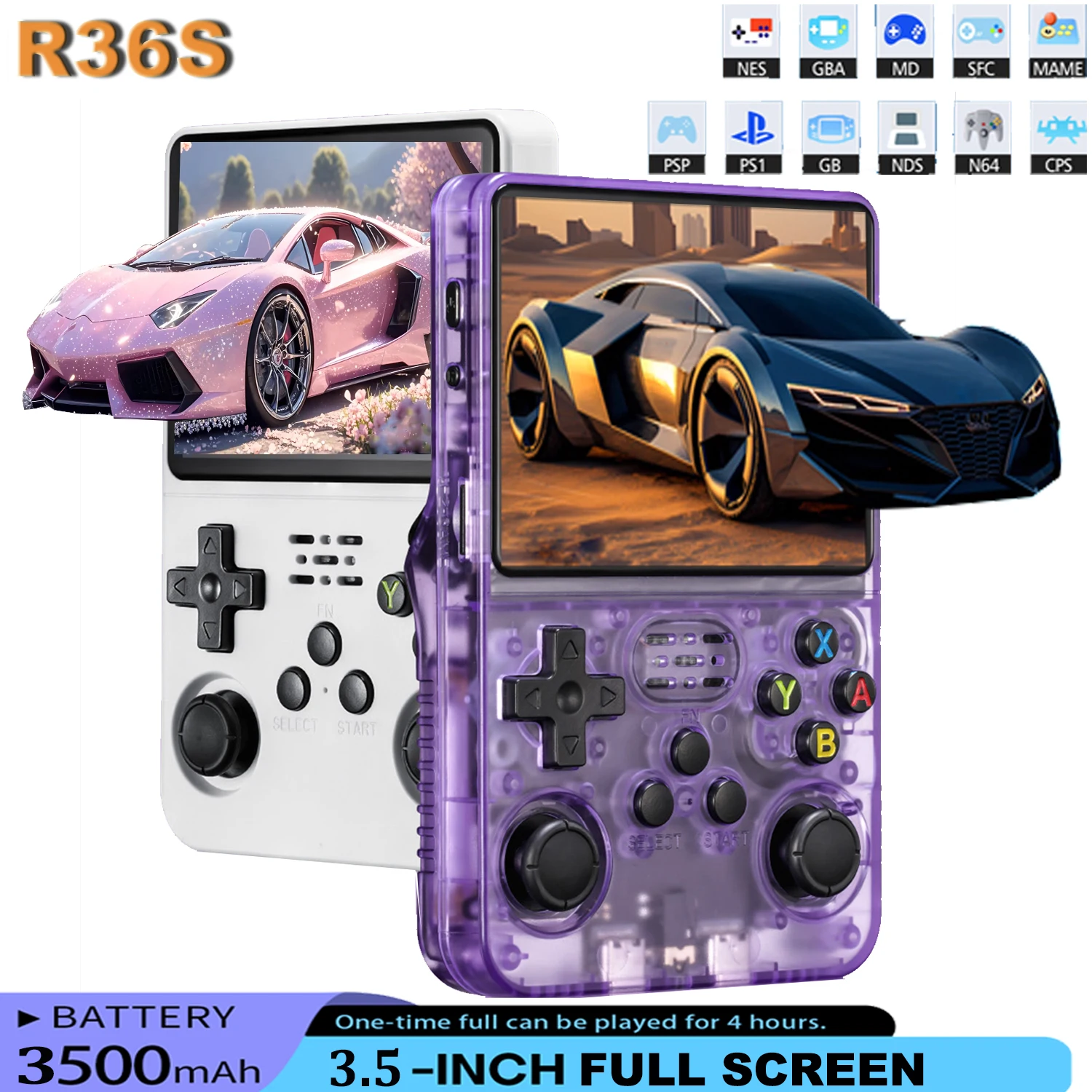 

R36S Portable Mini Video Player 3.5 Inch IPS Screen Retro Handheld Game Console Linux System Classic Gaming Emulator Boy Gift