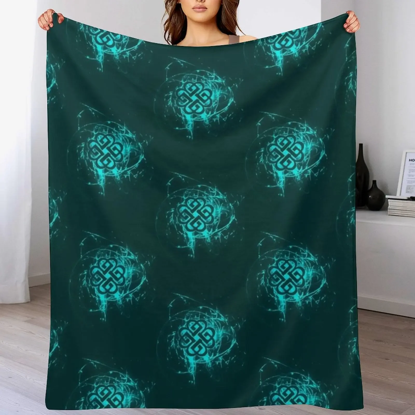 glowing part 2 Throw Blanket Fuzzy Plush Throw Blanket for Sofa Chair