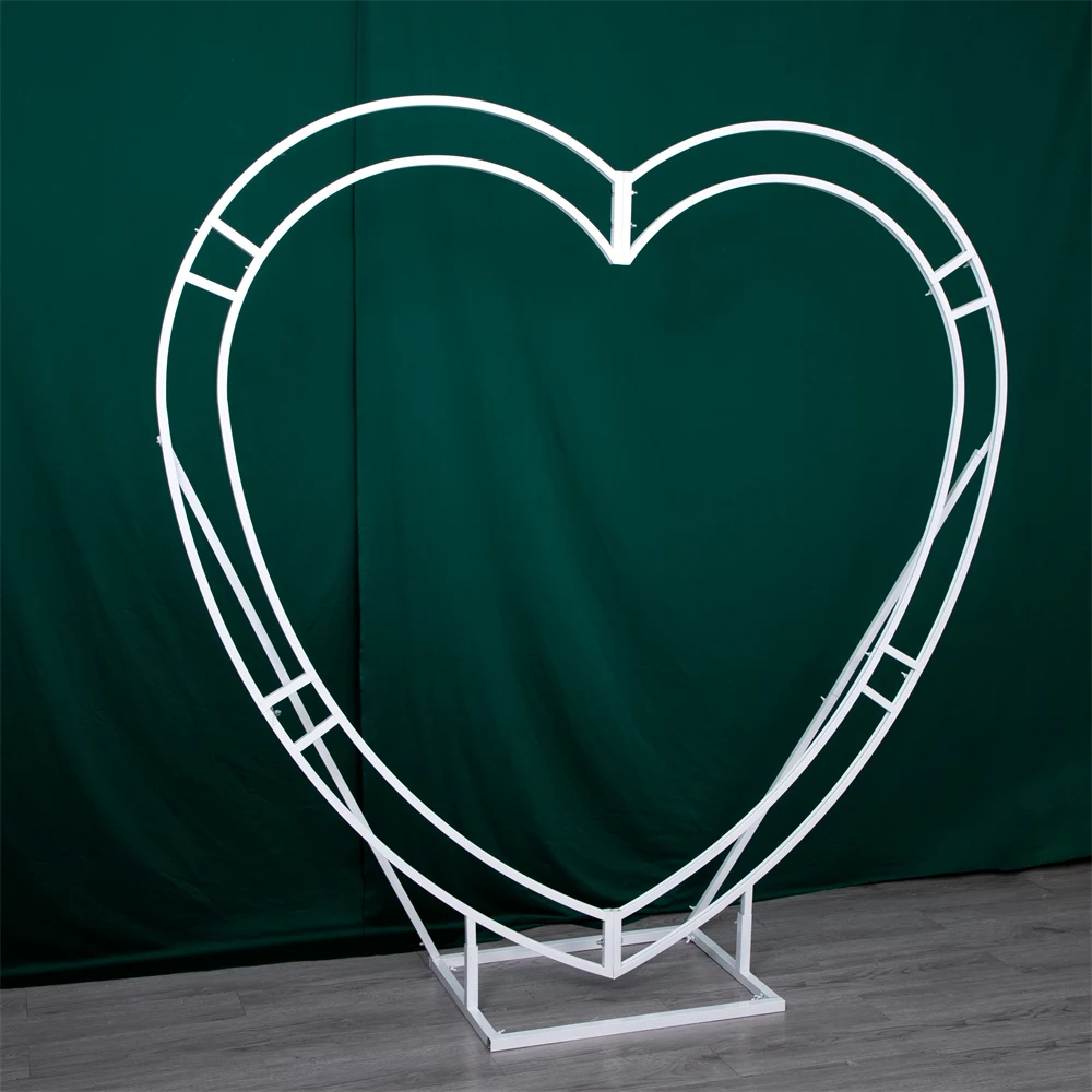 Upgraded Heart-Shaped Wrought Metal Arch Stand, Wedding Flower Frame, Essential Props, Proposing, Marriage Party Decoration