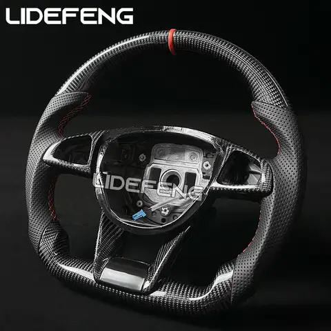 Carbon Fiber Steering Wheel Fit For Mercedes AMG A45 C43 C63 E63 S63 W205 W213 W222