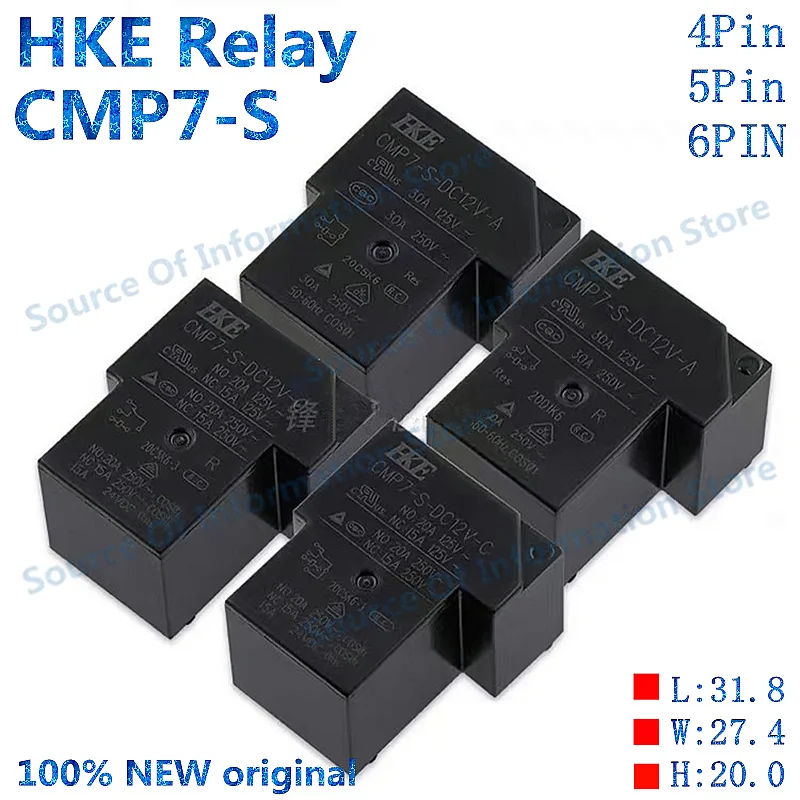 

10Pcs, CMP7-S- DC5V, DC12V, DC24V, A-R, C-R, T90, 30A, 4Pin, 5Pin, 6Pin Relay, 100% New