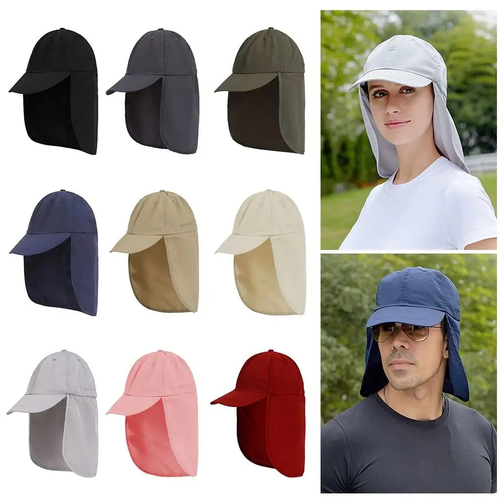 Face Neck Protection Flap Summer Sun Cap Breathable Quick-drying Bucket Hat Foldable Travelling Fishing Hat Outdoor Hiking
