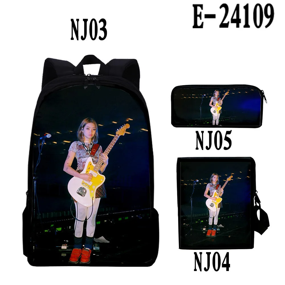 

Классический оригинальный комплект из 3 предметов с 3D-принтом Beabadoobee: школьный рюкзак, сумка для ноутбука, сумка через плечо, пенал.