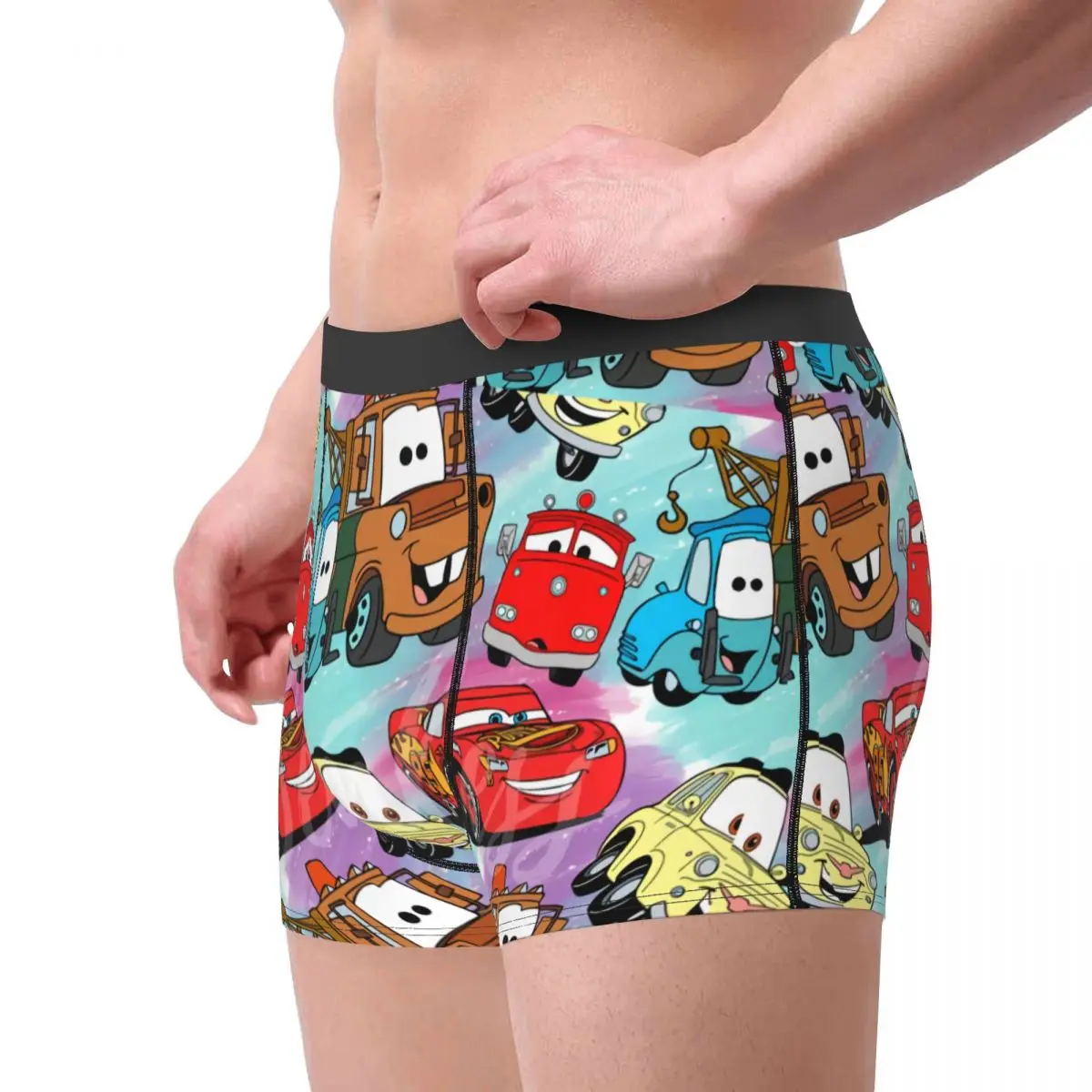 Benutzer definierte Blitz McQueen Autos Collage Boxer Shorts Herren Slips Unterwäsche Neuheit Unterhosen