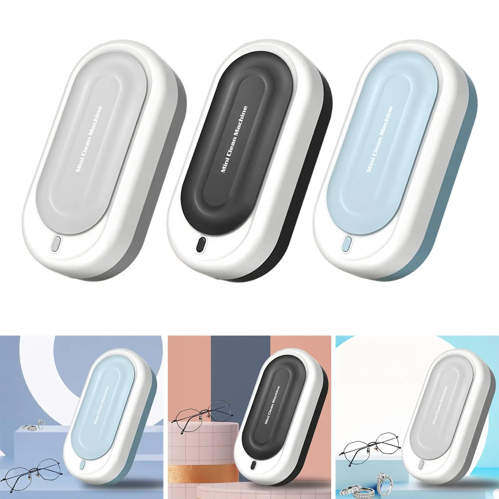 Ultrasonic Jewelry Cleaner Portable Ultrasonic Eyeglasses Cleaning Machine for