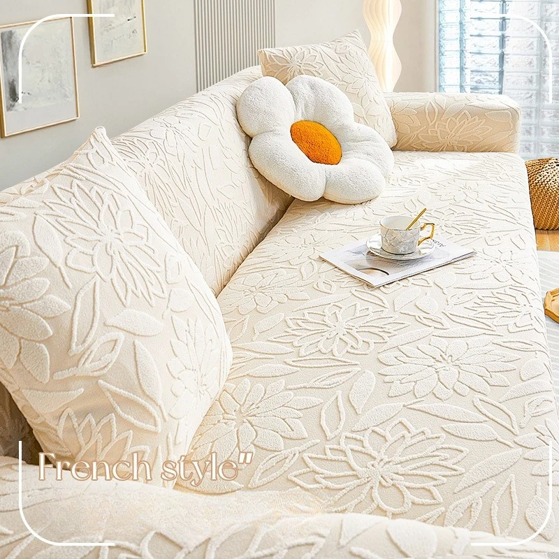 New Jacquard Velvet Elastic Sofa Cover All-season Universal Cat Scratch and Dust-proof Sofa Cover