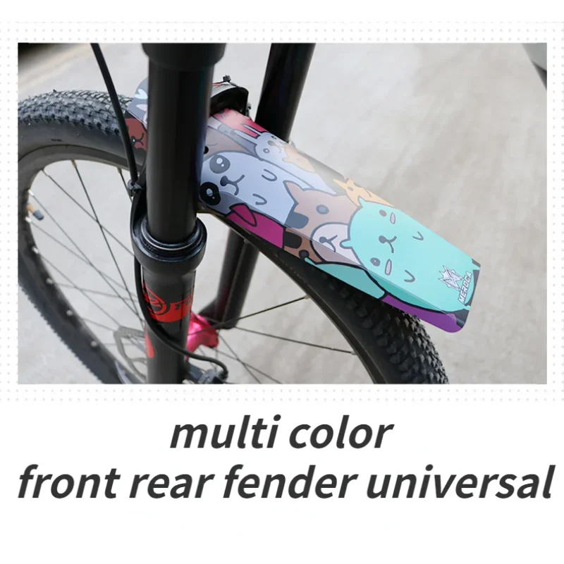 Cartoon Mountain Road Bike Fenders Front Rear Universal Mudguard Waterproof Protector Bike Accessories Mud Hugger