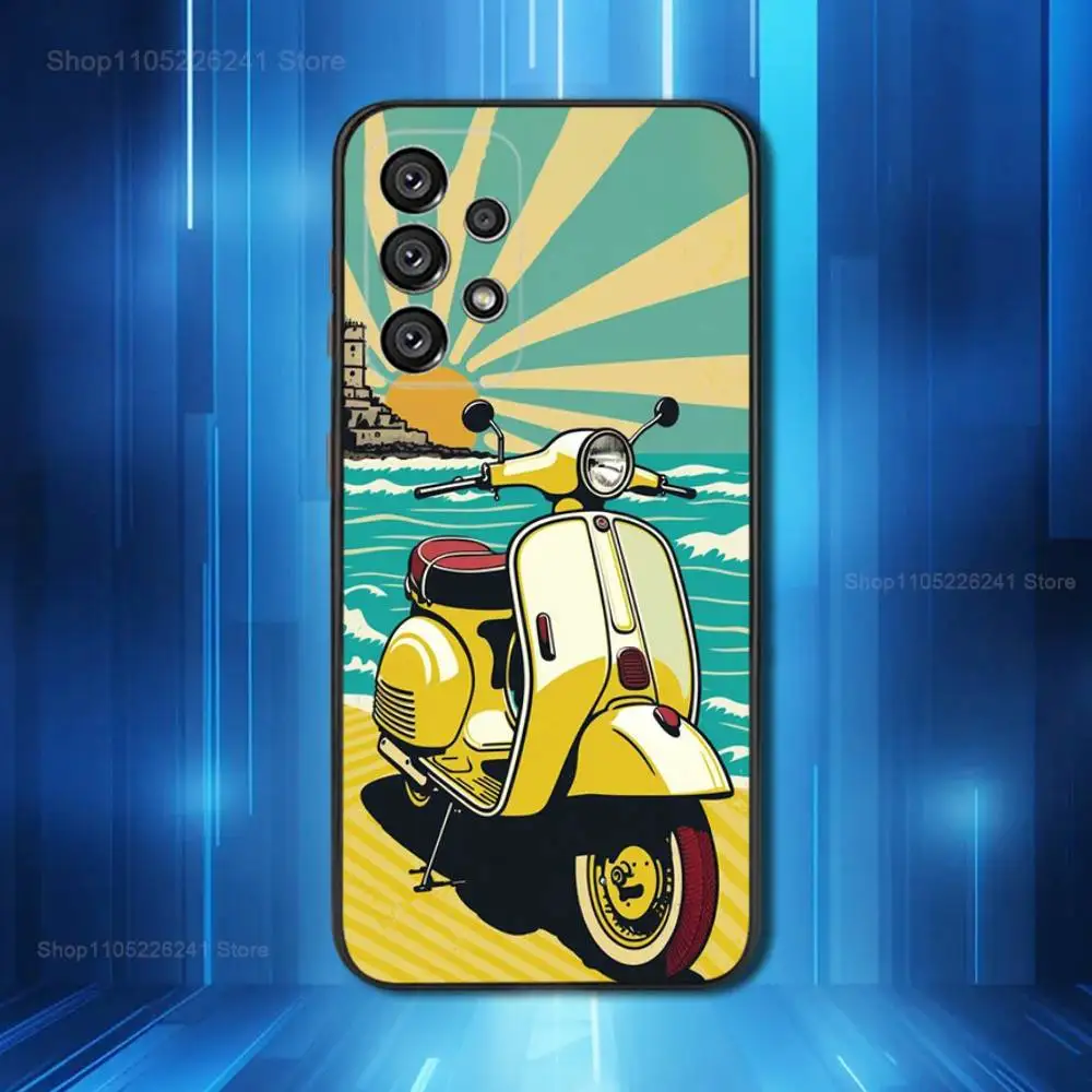 حافظة هاتف رائعة على شكل حرف V لهاتف سامسونج جالاكسي A73,31,32,72,41,53,52,71,22,5G,Note,J7,8,9 غطاء سيليكون أسود ناعم