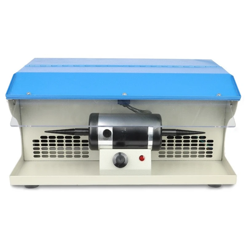 DM-5 Vacuum Polishing Machine Desktop Double Head Cloth Turbine With Lamp Tube Speed Regulating Grinder Gold and Silver Jewelry