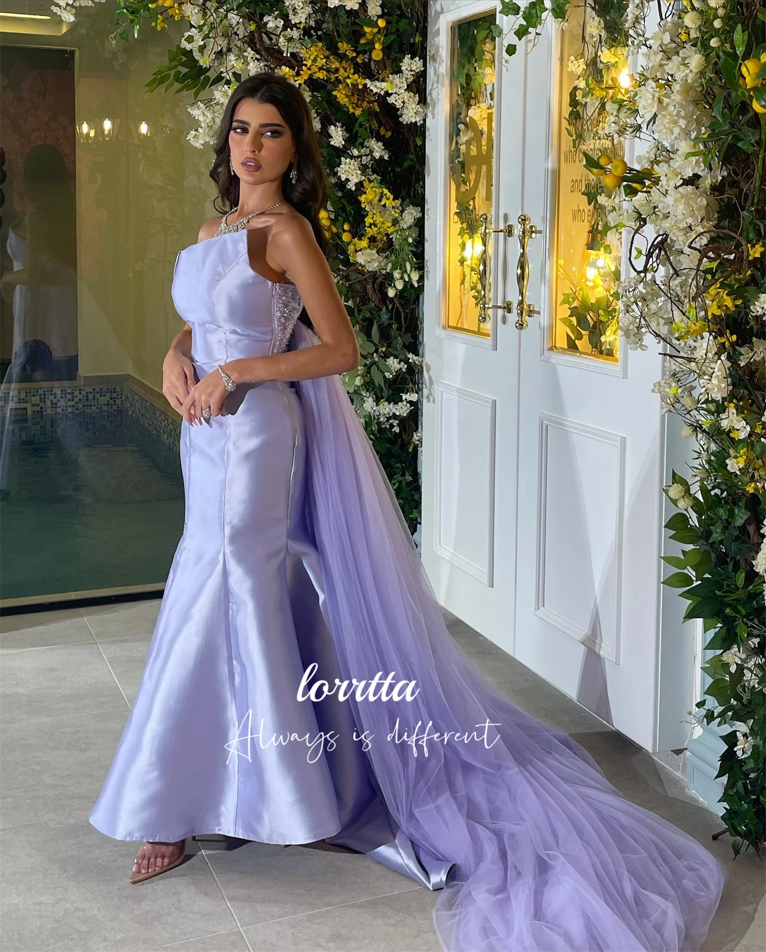 Lorrtta Women's Evening Dress Purple Fishtail Cut Grace Prom Dresses 2024 Women Robe De Soiree Femmes Ball Gowns فساتين سهرة