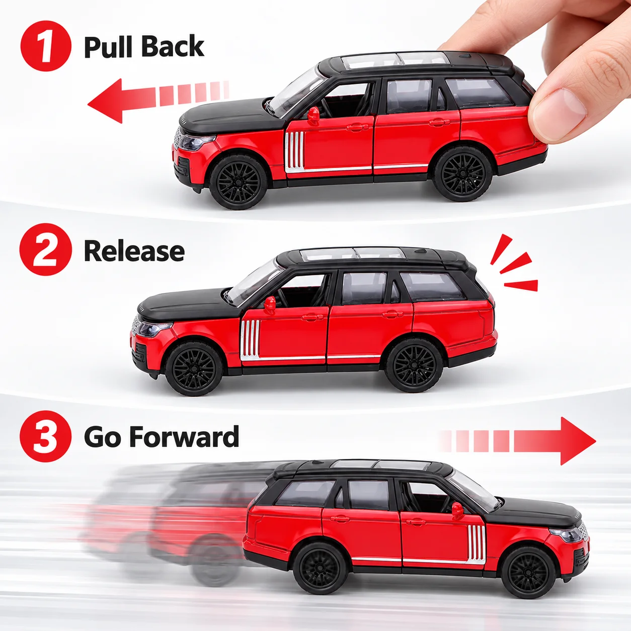 (Corrugated Box) 1/36 Scale, Large Alloy SUV Style Toy Car, Powerful Recoil, Metal Casting, Boy's Toy, the Best Gift.