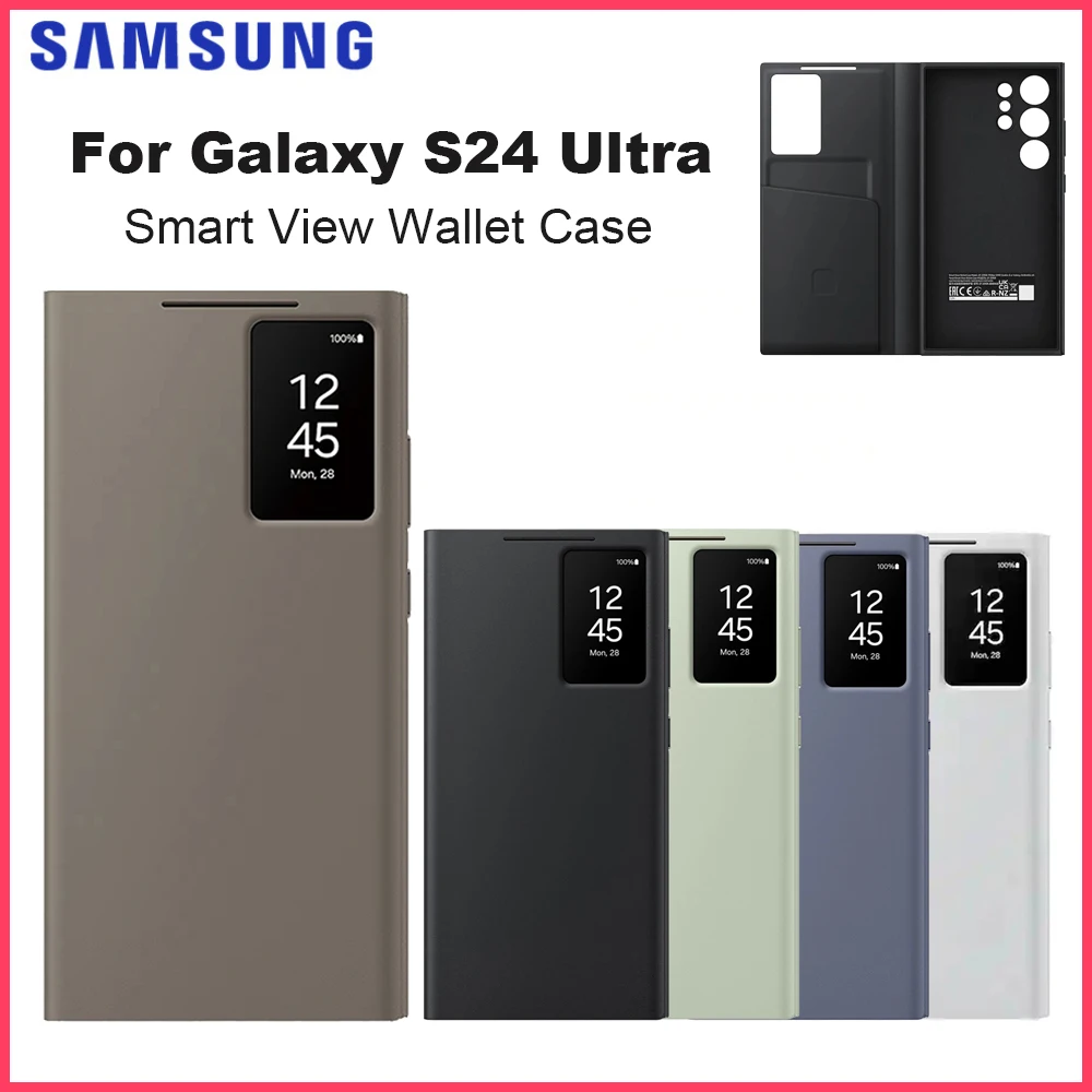 

Original For Samsung Smart View Wallet Smartphone Case EF-ZS928 for Galaxy S24 Ultra Mobile Phone Case