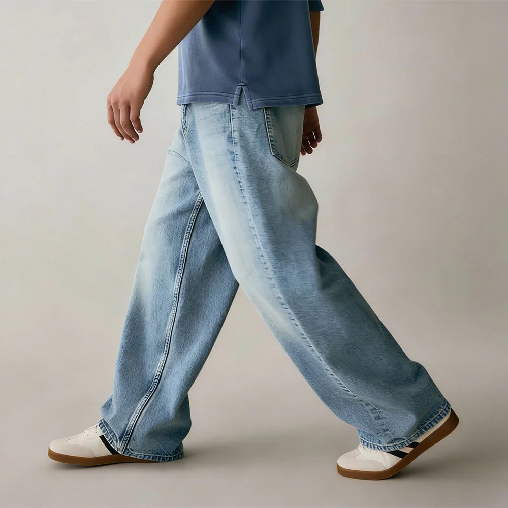 Wholesale Street Wear Clothing Manufacturer Custom Men Denim Jeans High Quality Baggy Jeans Trousers High Street Fashion