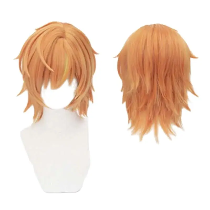 High Quality Dongyun Zhang Ren Cos Wig 30CM Orange Heat-resistant Synthetic Hair Halloween Party Cosplay Anime Wigs+free Wig Cap