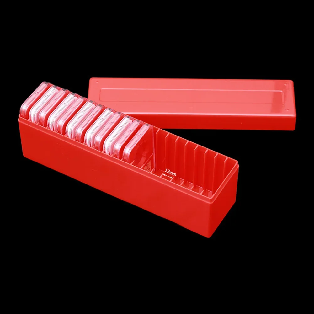 20 Coin Capacity Holder Slabs Storage Box Case For PCGS Red Plastic Commemorative Coin Storage Box Collection