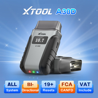 XTOOL A30D V2.0 OBD2 Scanner Full System Car Diagnostic Tools with Android / iOS APP OBD Bidirectional Control Scanner 8-IN-1 Live Data FCA Autoauth CAN FD Protocol 19+ Resets Lifetime Free Software Update
