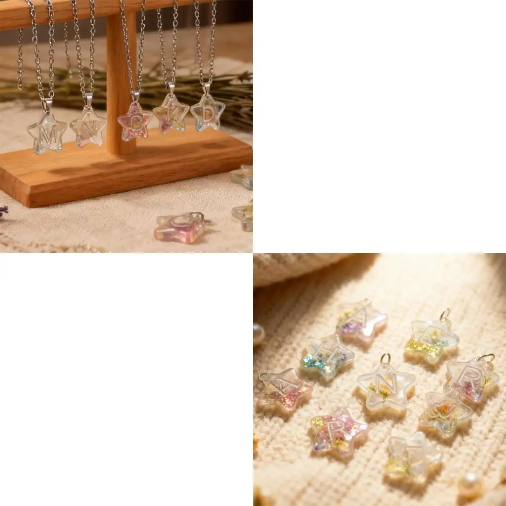 

Silicone Letter and Star Pendant Mold for Jewelry Making Crafting Resin Charm