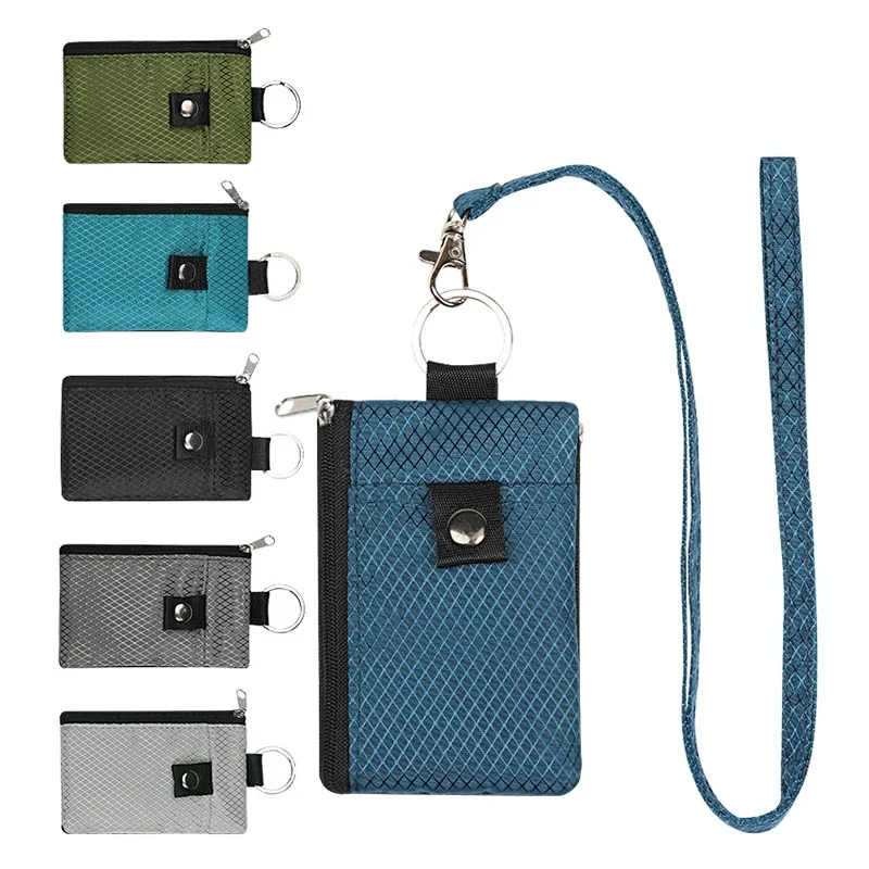 男性と女性のためのネックストラップ付きのミニウォレット,盗難防止クレジットカードバッグ,ゼロウォレット,rfid,信号ブロック,2024
