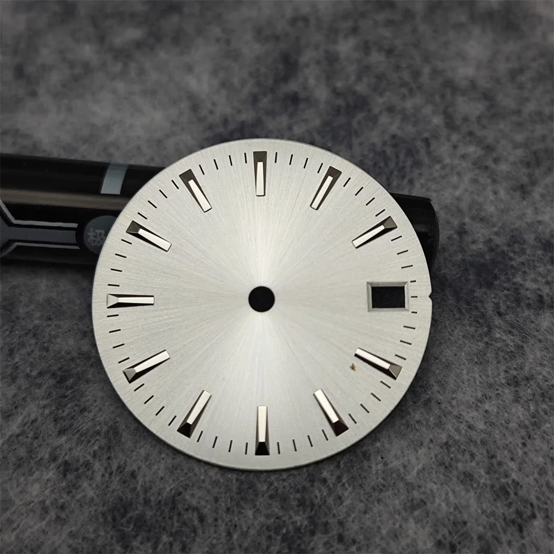 28.5mm Watch Dial Stripes Sunburst Watch Face Modified Simple Watch Accessories for NH35/ NH36 / 7S Movement