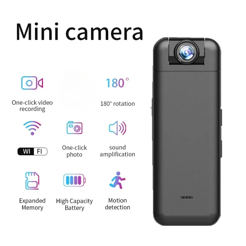 Mini Camera Baby Monitor Wearable Police Small Body Camera IP Mini Camera WiFi Portable Digital Video Recorder Night Vision DVR