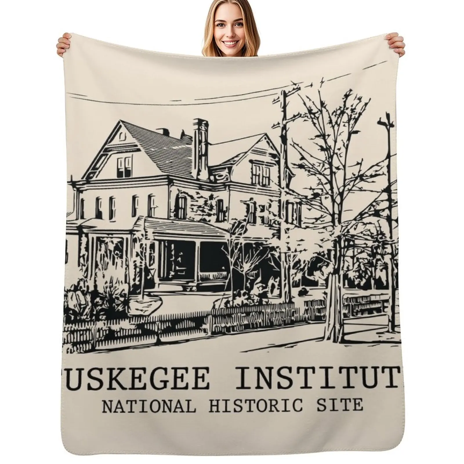 

Tuskegee Institute National Historic Site Throw Blanket Decoratives christmas decoration Travel heavy to sleep Blanket