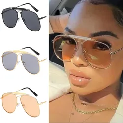NEW Fashion Sunglasses Unisex Oversize Frame Sun Glasses Anti-UV Spectacles Classic Frog Mirror Eyeglasses Alloy Temples Google
