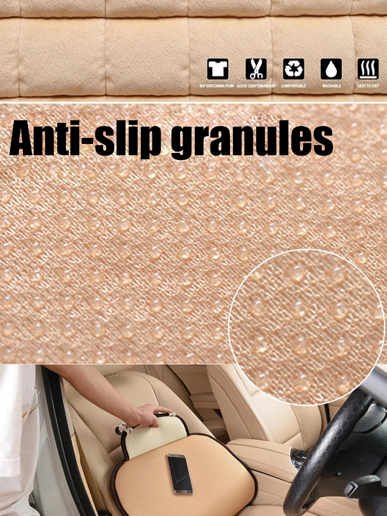 Car Seat Cover Four Seasons Universal Anti-slip Interior Cushion Protective Cushions Seat Protectors Comfort Car Accessories